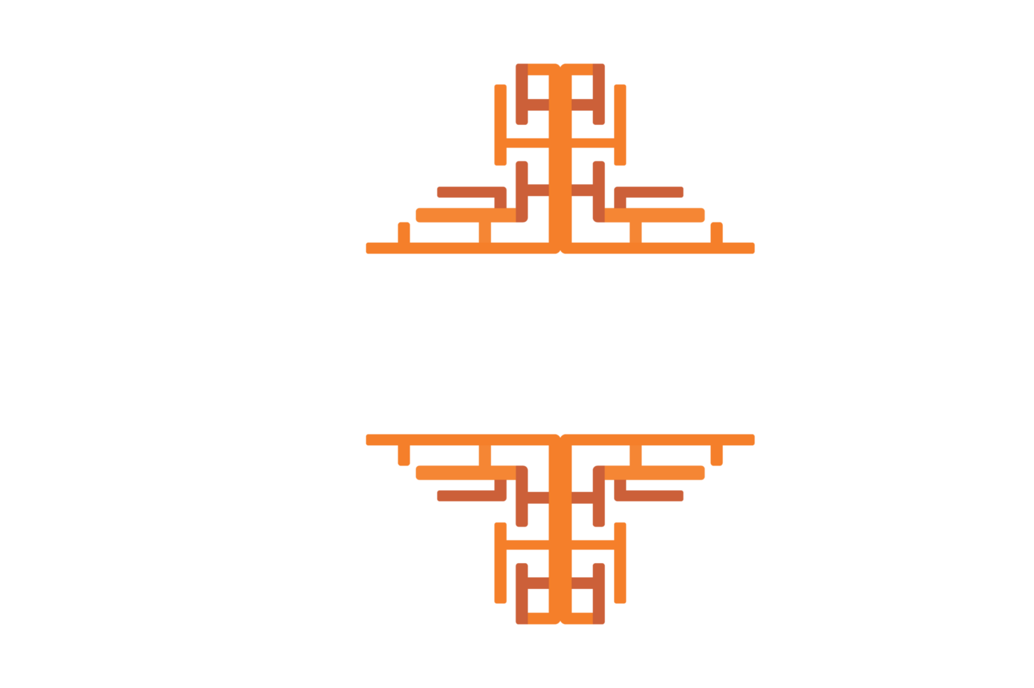 Chinese style  Ornament Border Design With Transparent Background png