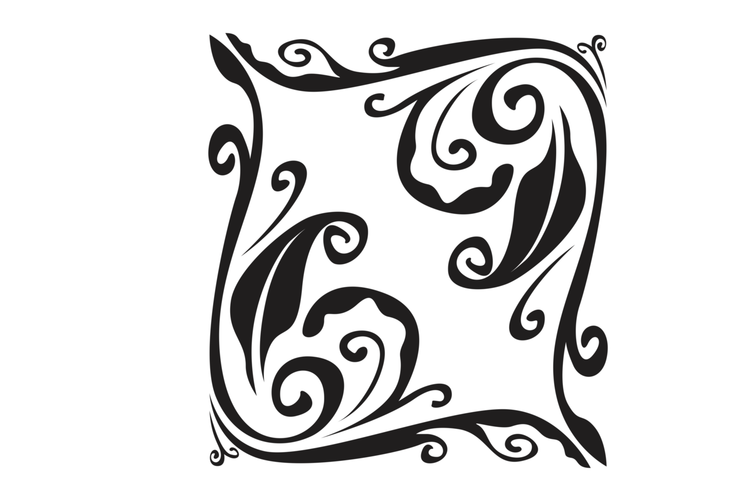 Flora Ornament Border With Design With Transparent Background png