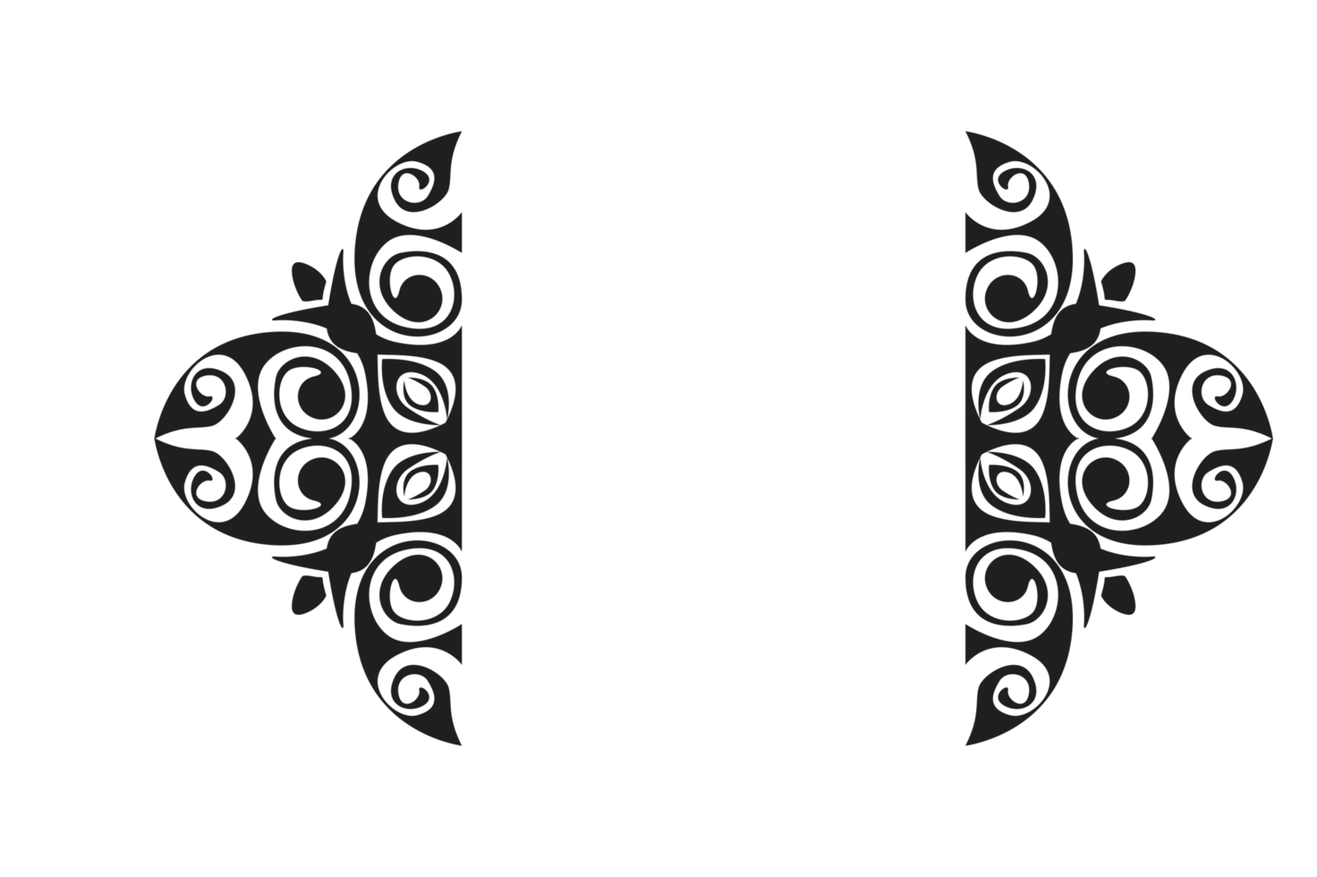 Flower Ornament Border with a design and a transparent background png