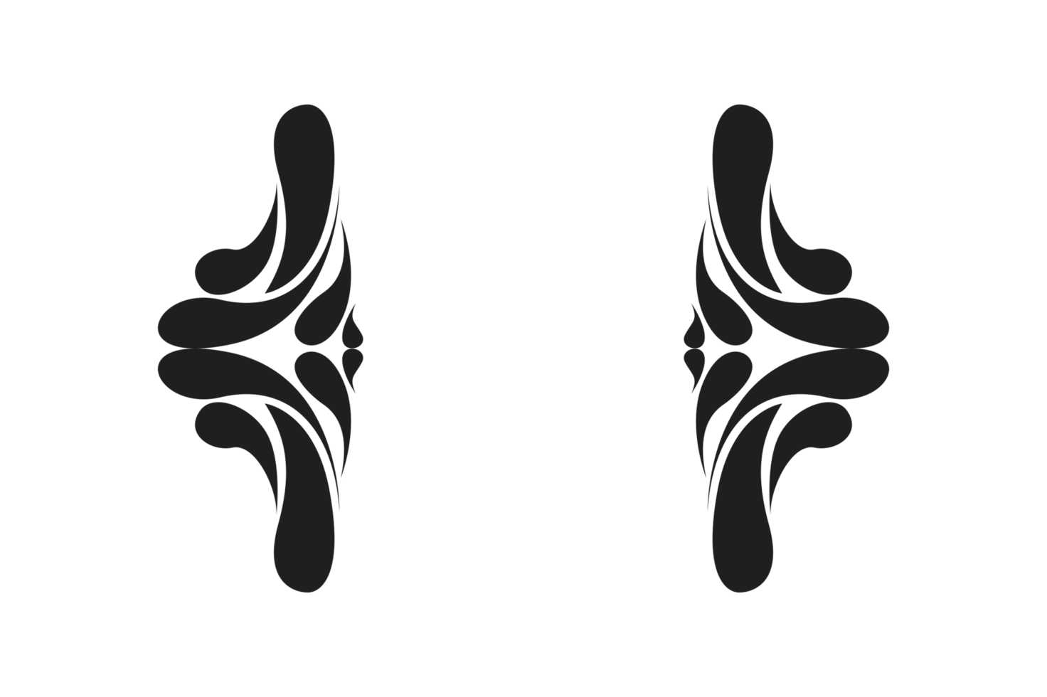 Liquid Ornament Border With Transparent Background png