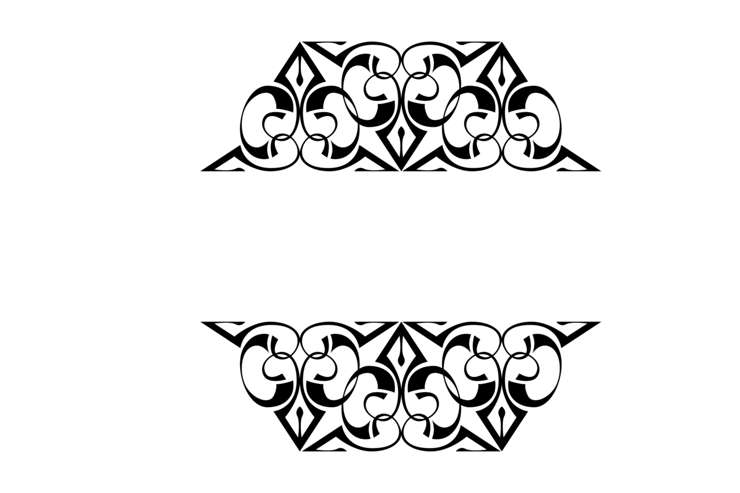 Line Art Ornament Border With Design With Transparent Background png