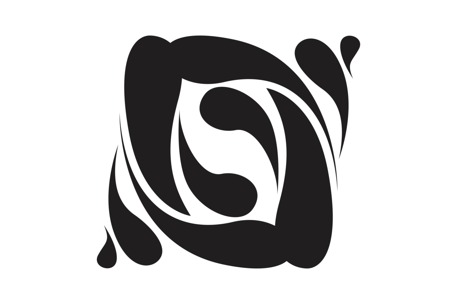 Liquid Ornament Border With Transparent Background png