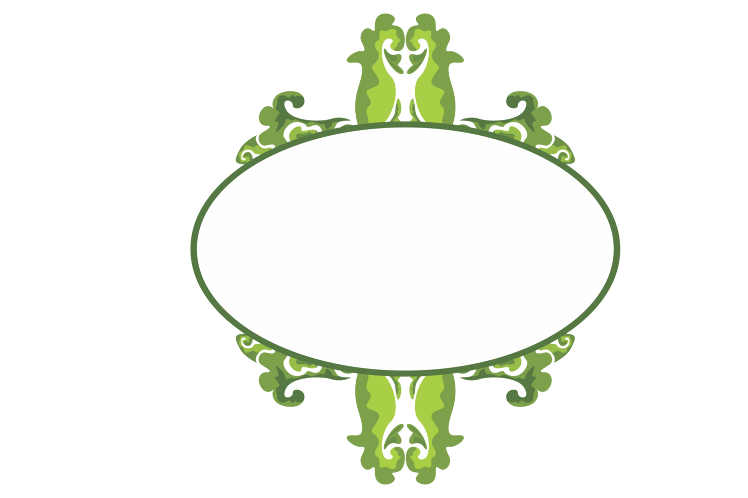 Flora Ornament Border With Design With Transparent Background png