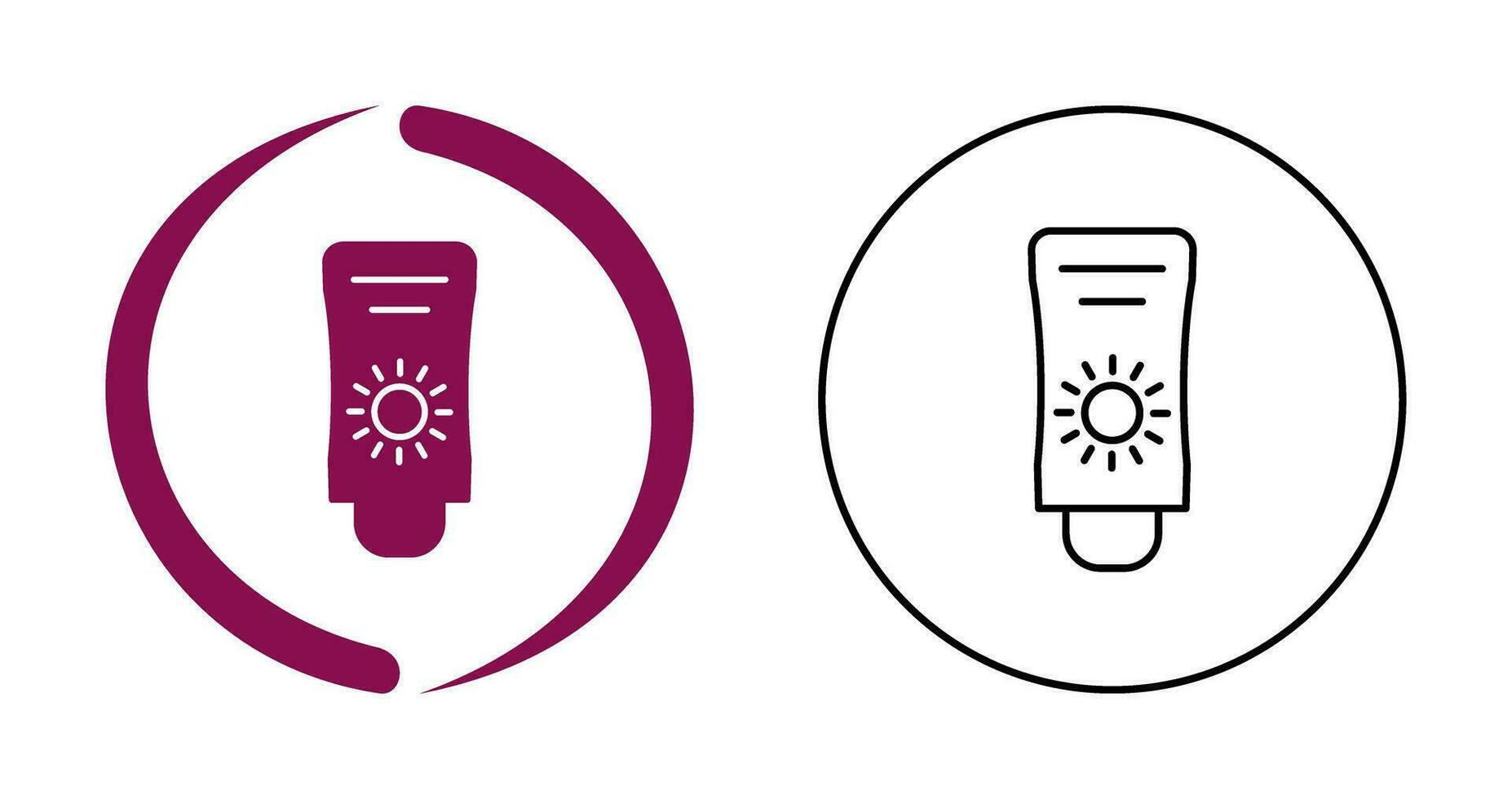 Sun Cream Vector Icon