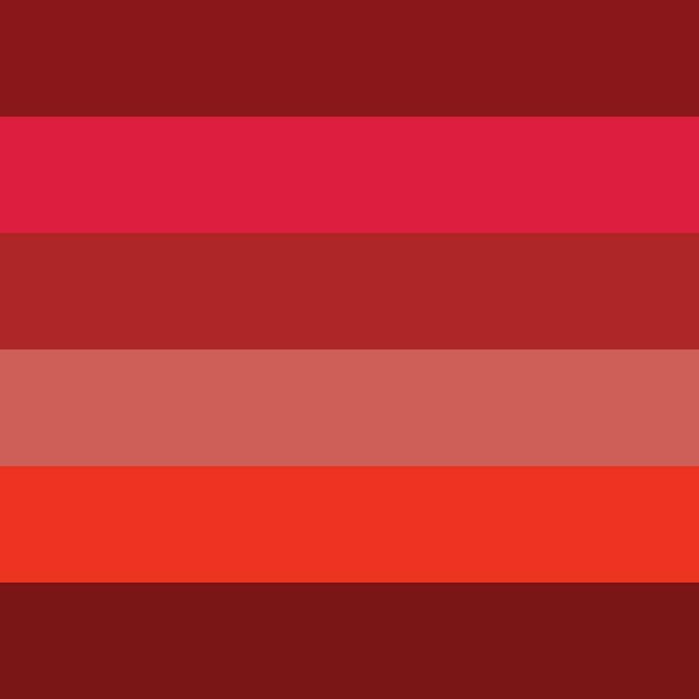 Spectrum of passionate and diverse Red color shades, six different type of red color palette template vector