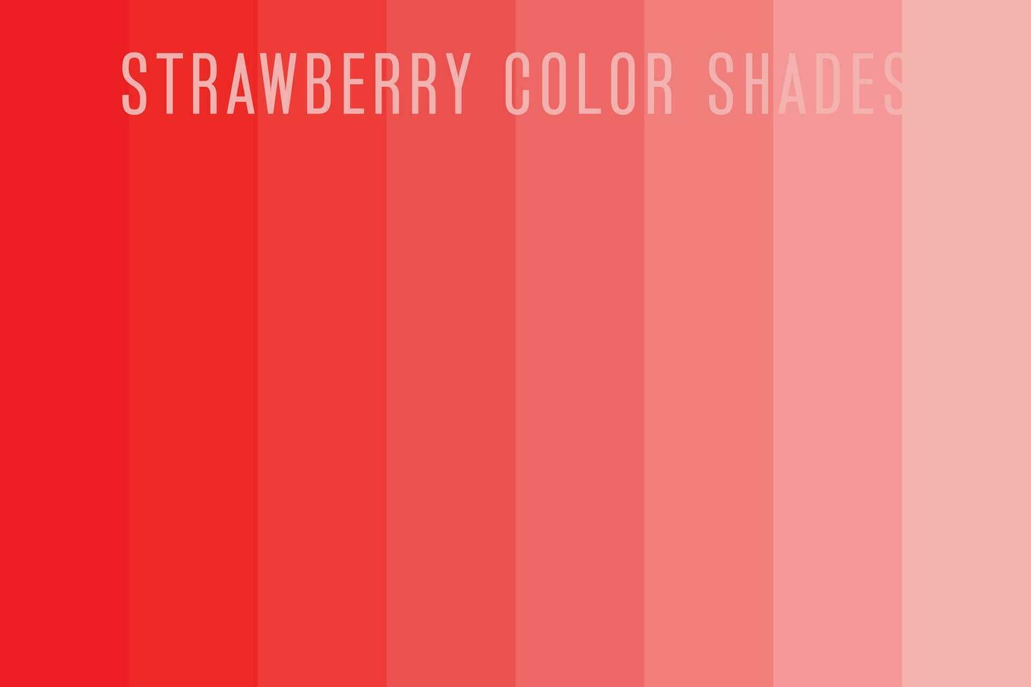 Strawberry color shades, Strawberry color palette vector illustration