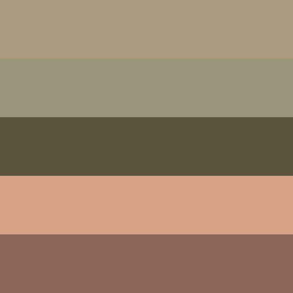 Earth Tones color palette vector illustration