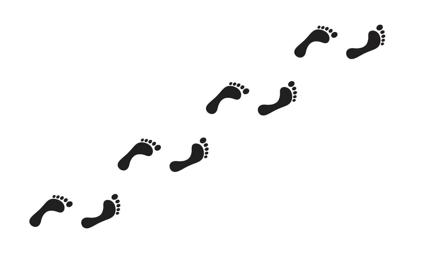 Set of footprints vector symbol