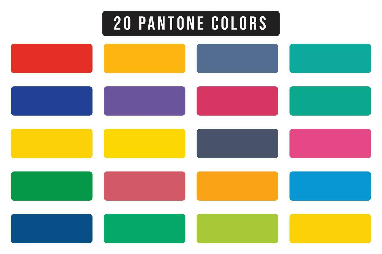 pantone color esquema paleta conjunto vector