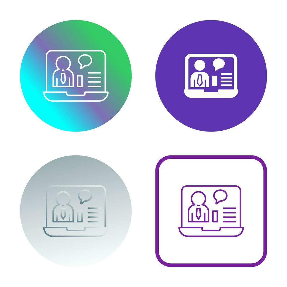 Online Job Interview Vector Icon