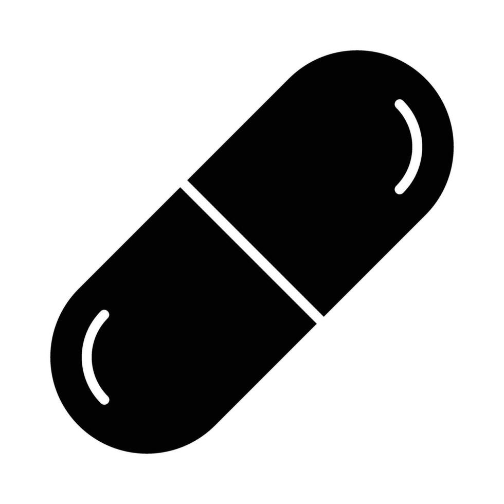 Capsule Vector Glyph Icon For Personal And Commercial Use.