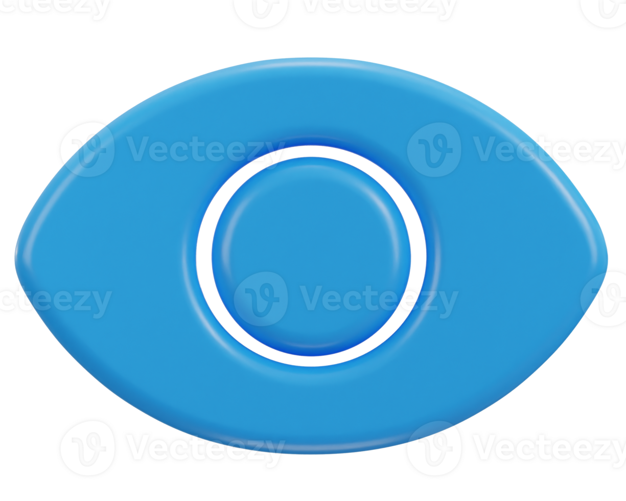 visibility icon 3d rendering illustration png
