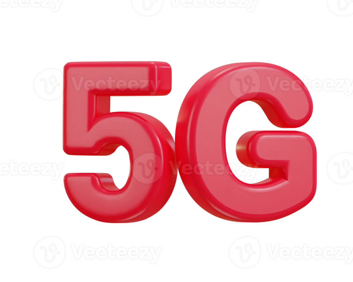 5g network icon 3d rendering icon png