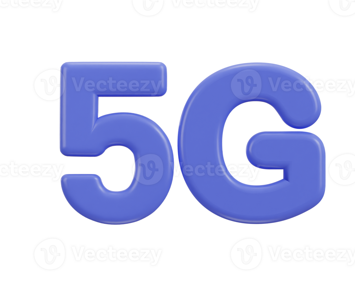 5g network icon 3d rendering icon png