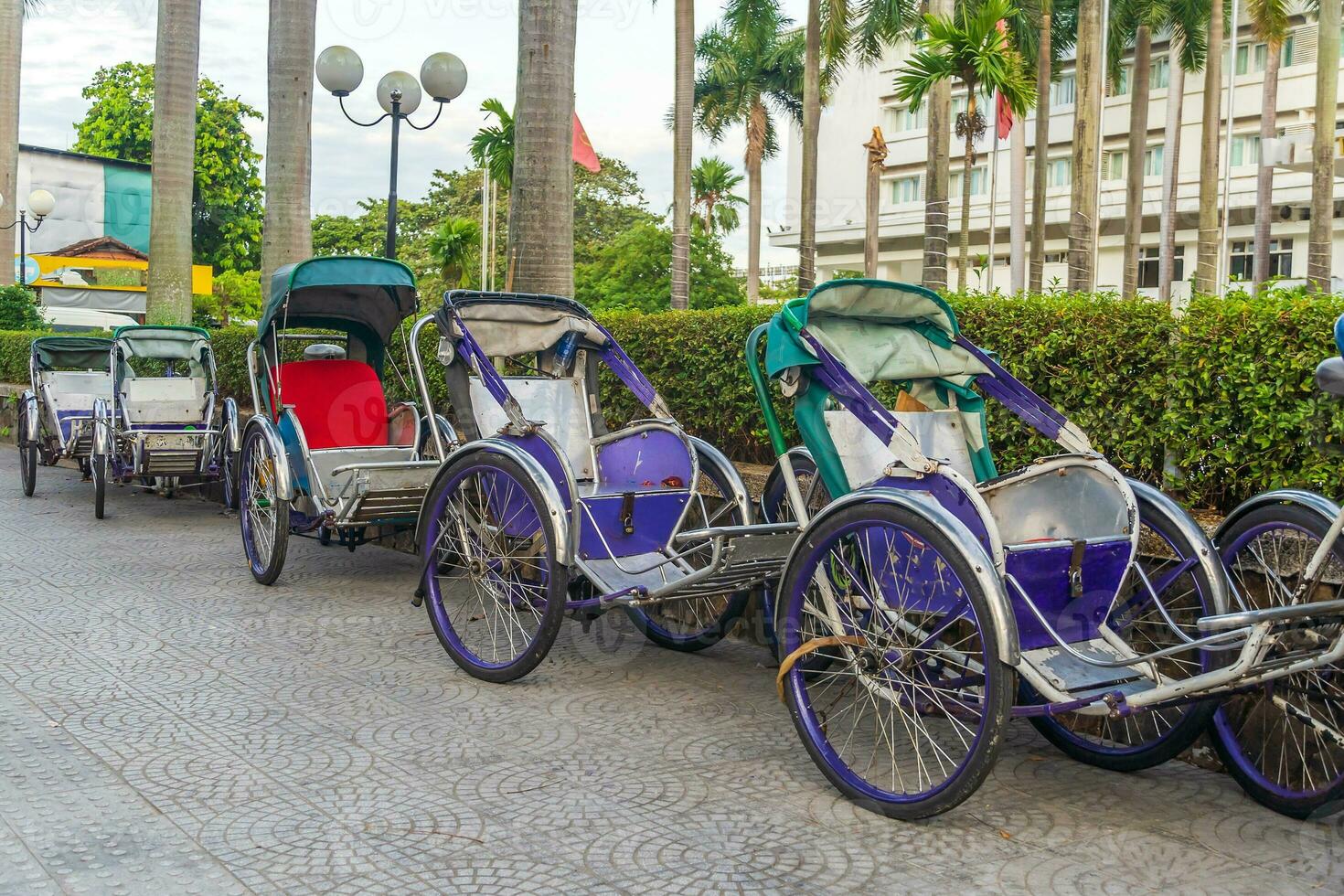 Rickshaw local transportation for tourists. in Vietnam photo