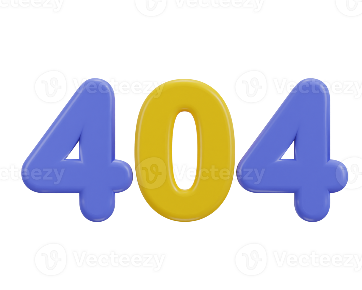 3d 404 not found icon illustration png