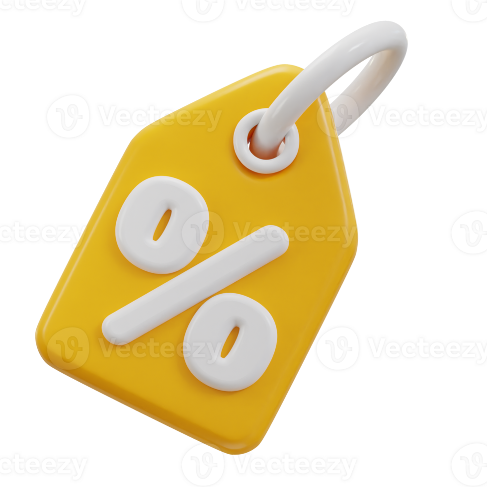 3d discount tag icon illustration png