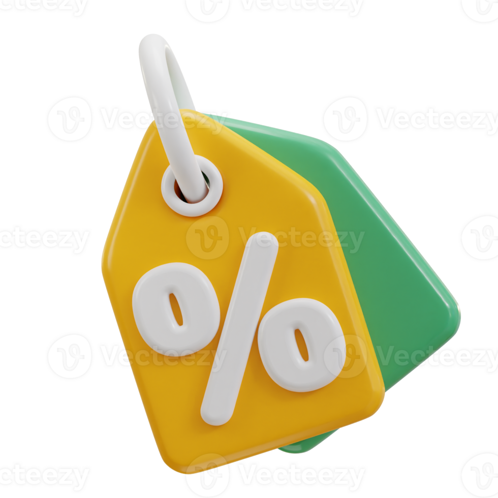 3d discount tag icon illustration png