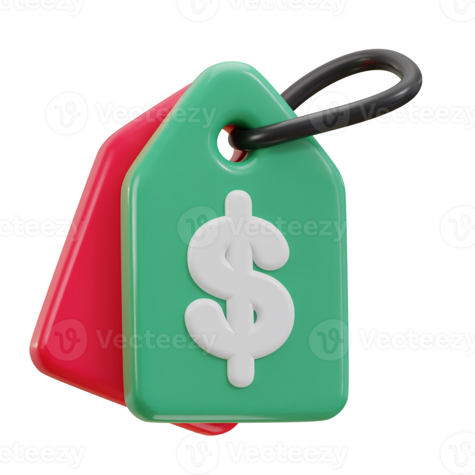3d discount tag icon illustration png