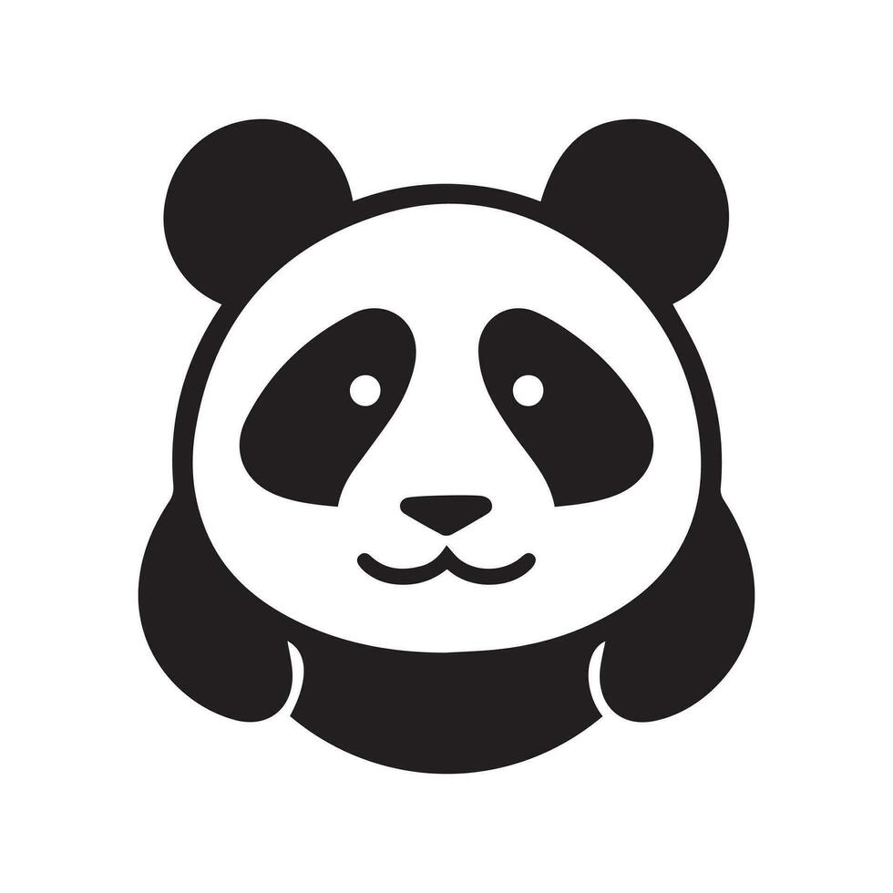 Abstract Vector Panda Icon Design Template