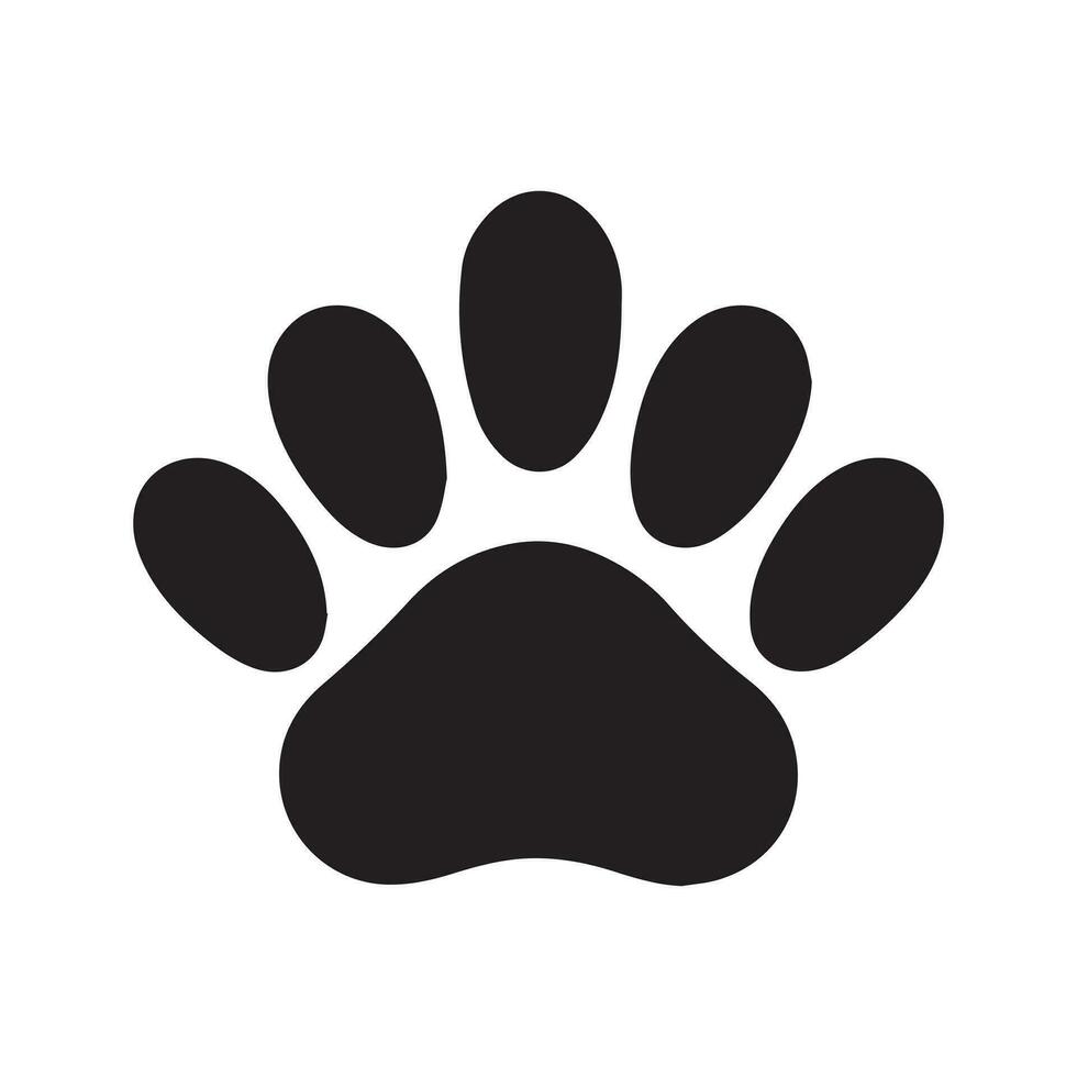Abstract Vector Dog Paw Icon Design Template