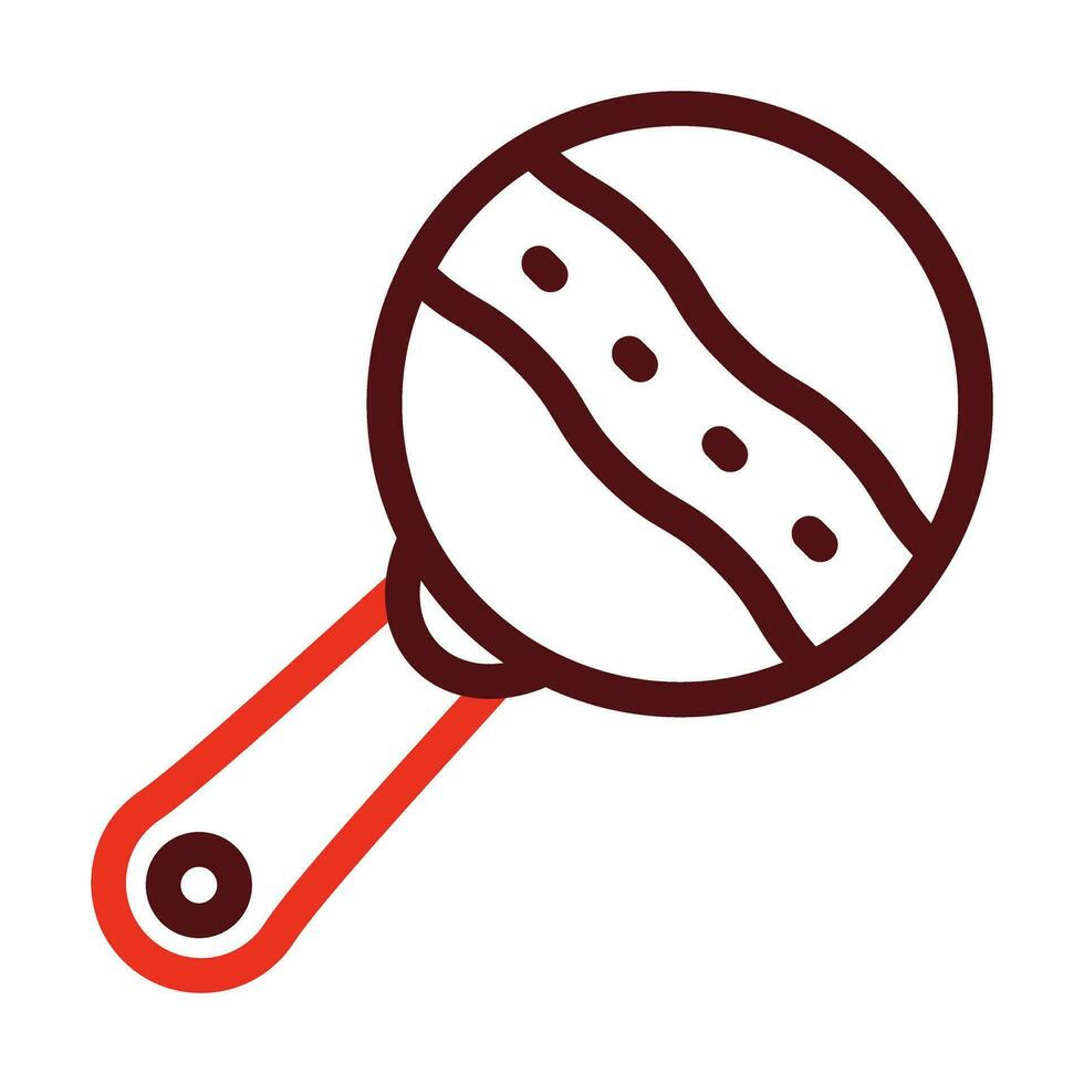 Rattle Thick Line Two Colors Icon Design vector