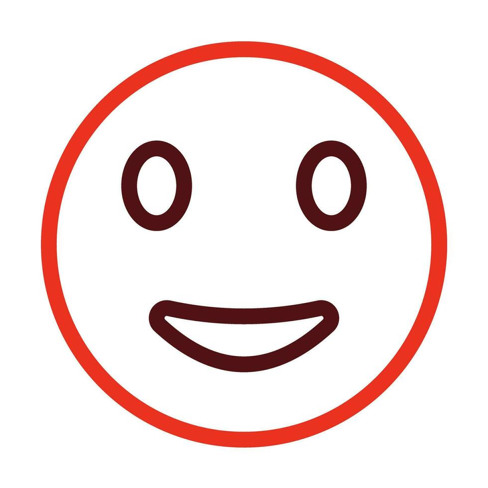 Smile Thick Line Two Colors Icon Design vector