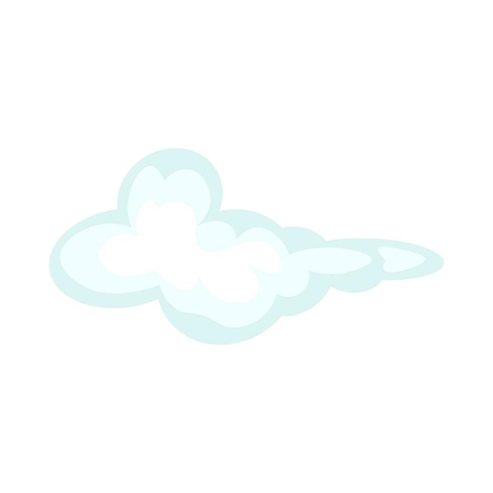 Navidad blanco nube dibujos animados estilo icono vector