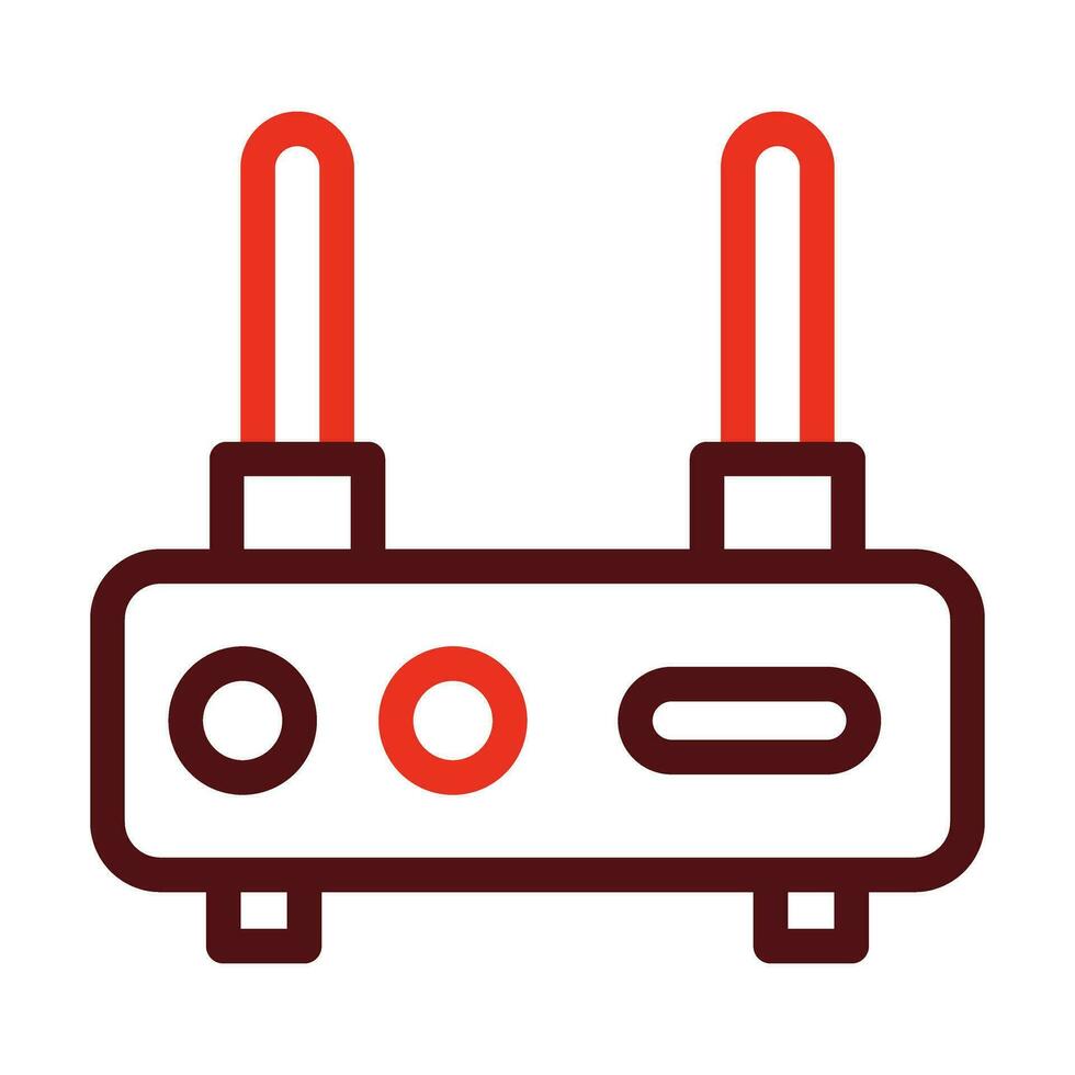 Modem Thick Line Two Colors Icon Design vector