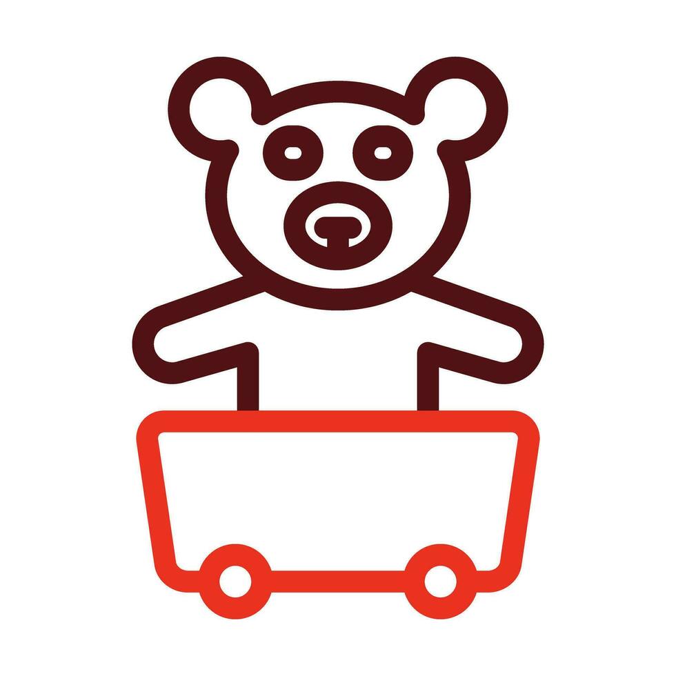 Toy Thick Line Two Colors Icon Design vector