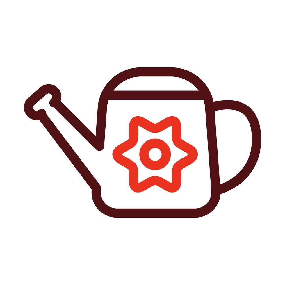 Watering Can Thick Line Two Colors Icon Design vector