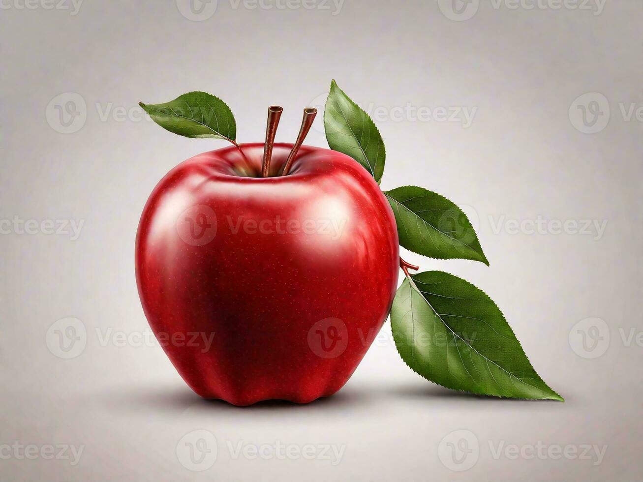 fresh red-green apples isolated on a transparent background. photo