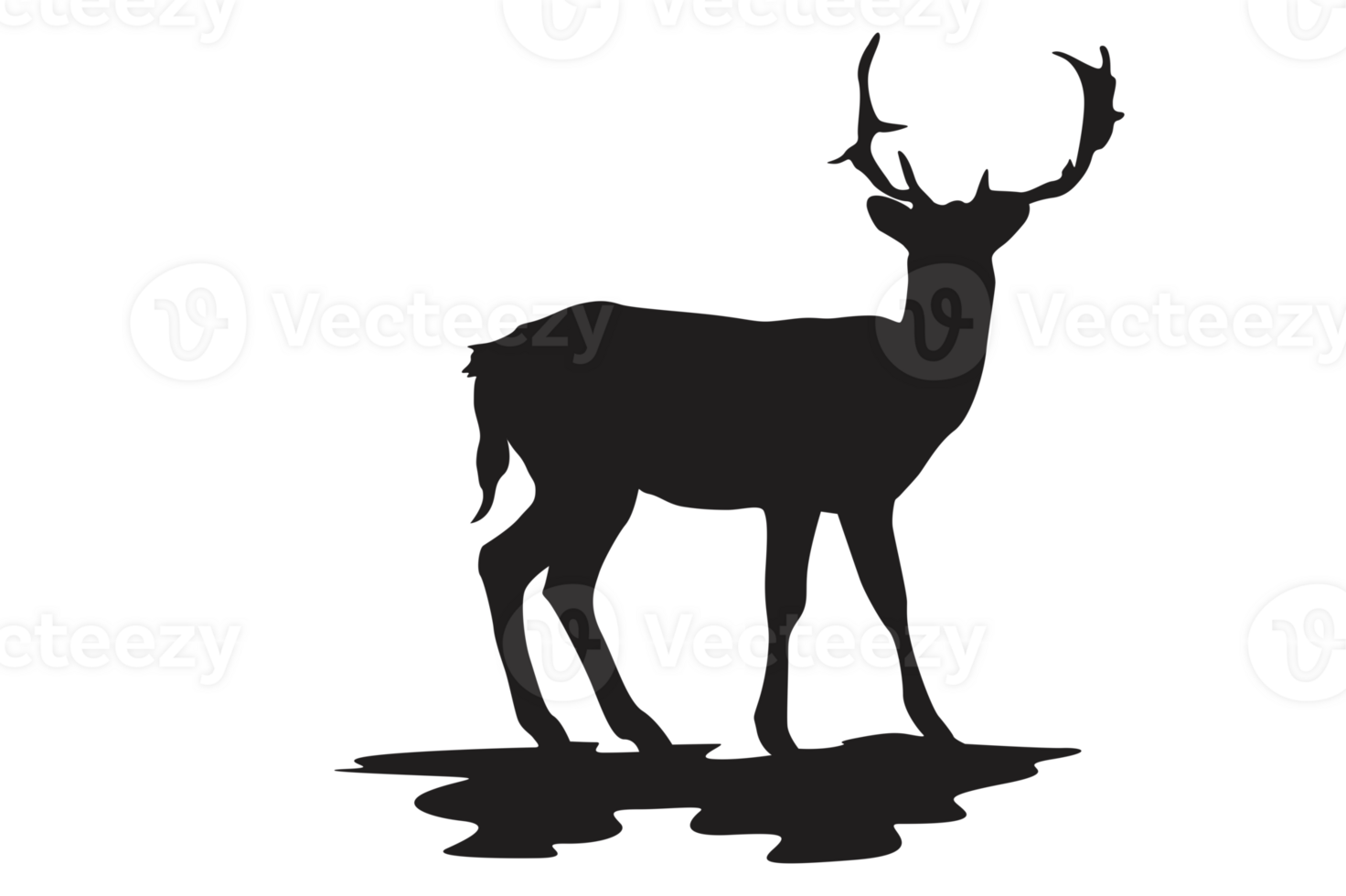 Pose Of Deer Silhouette With Transparent Background png