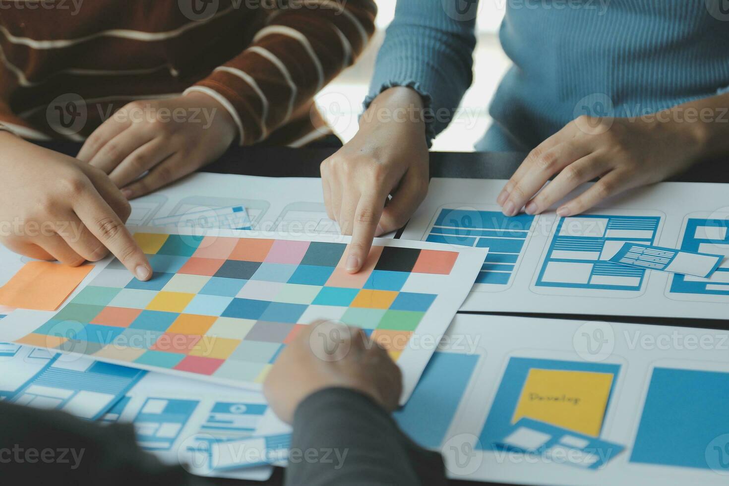 UX UI and Programming development technology. photo