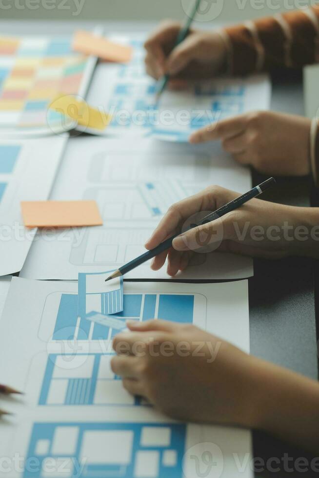 UX UI and Programming development technology. photo