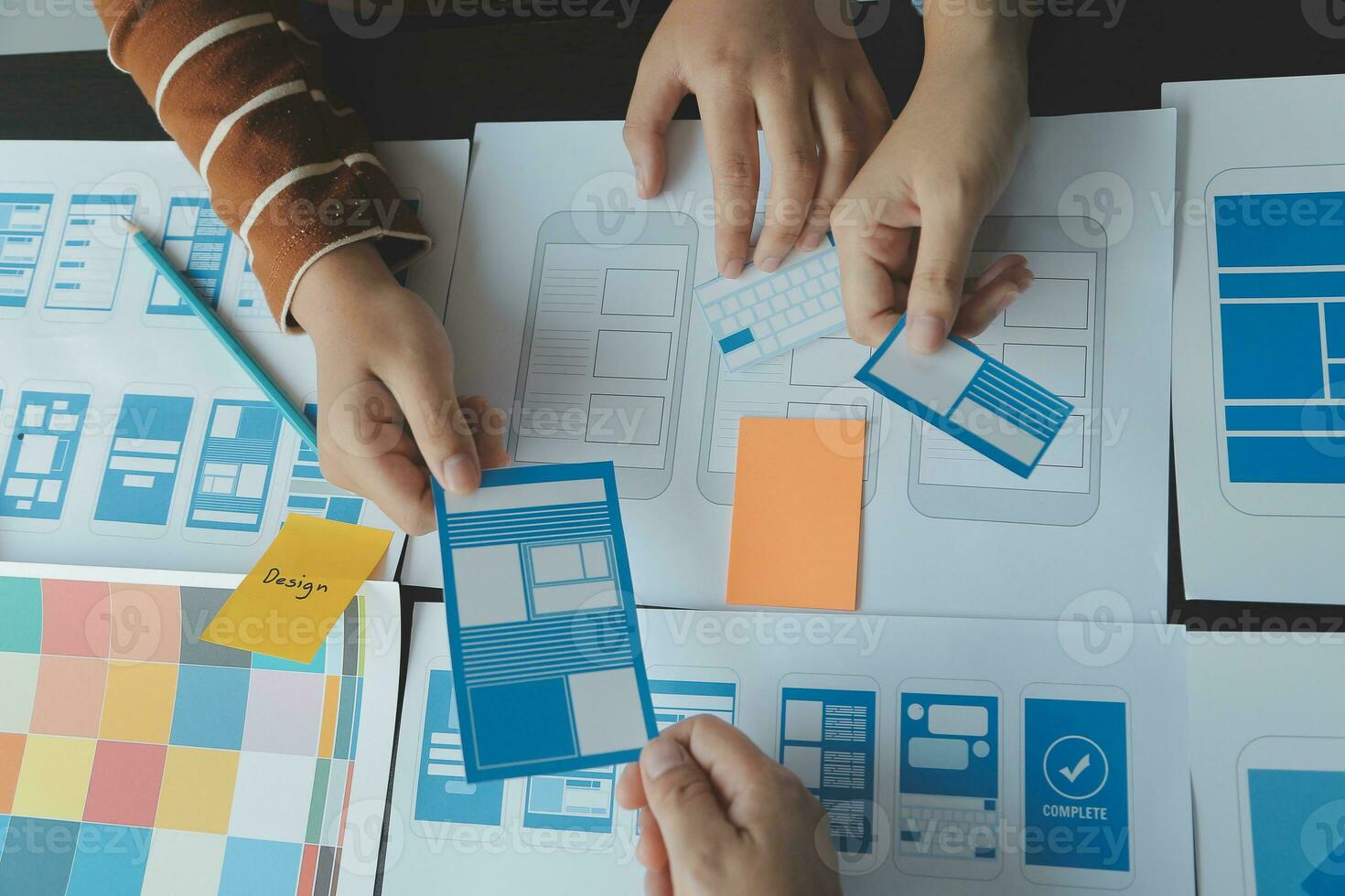 UX UI and Programming development technology. photo