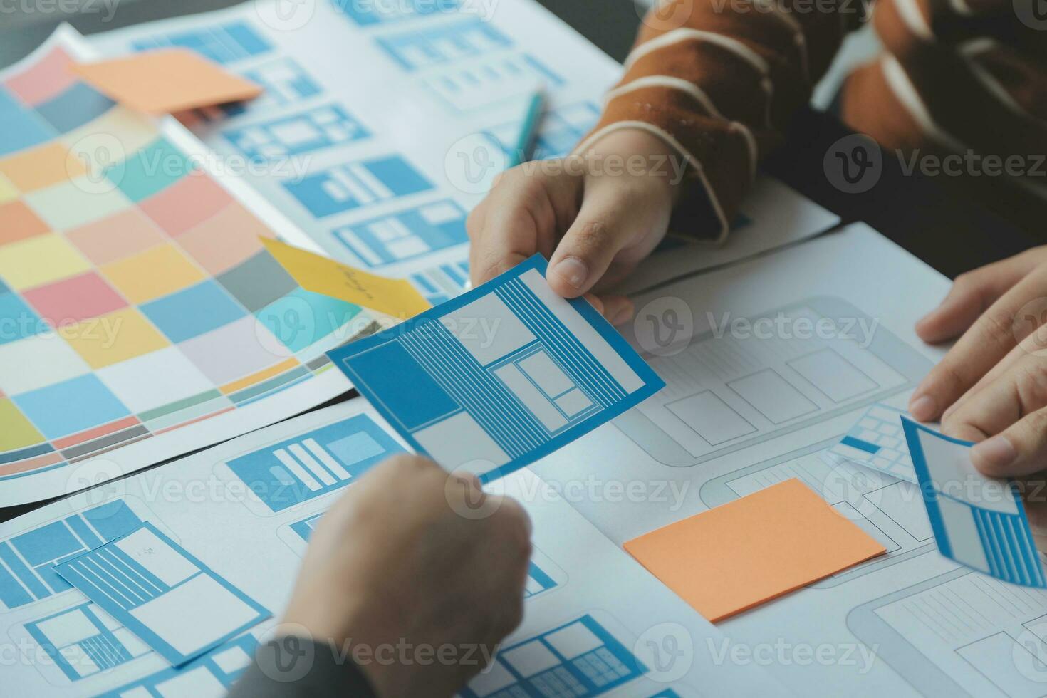 UX UI and Programming development technology. photo