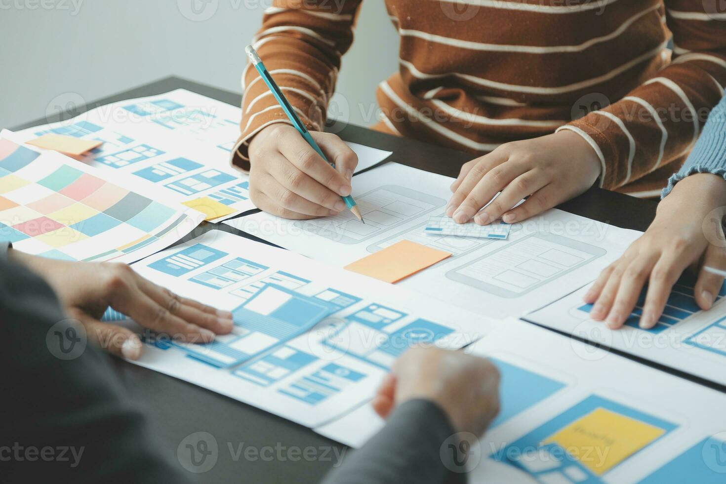 UX UI and Programming development technology. photo