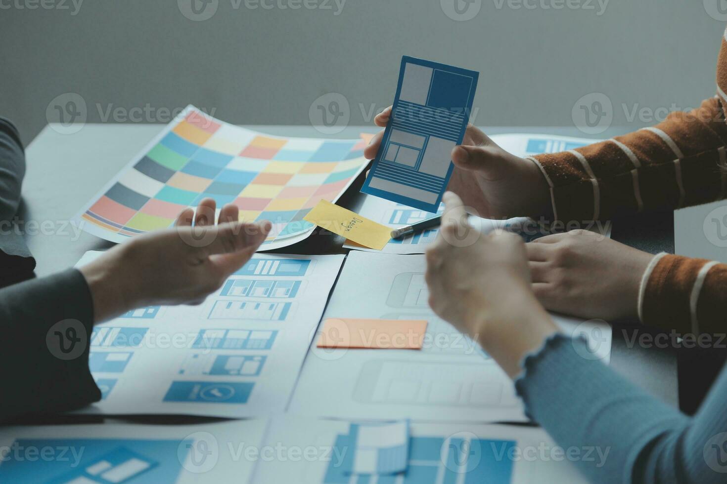 UX UI and Programming development technology. photo