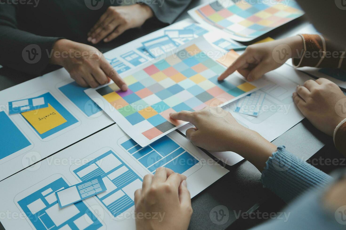 UX UI and Programming development technology. photo