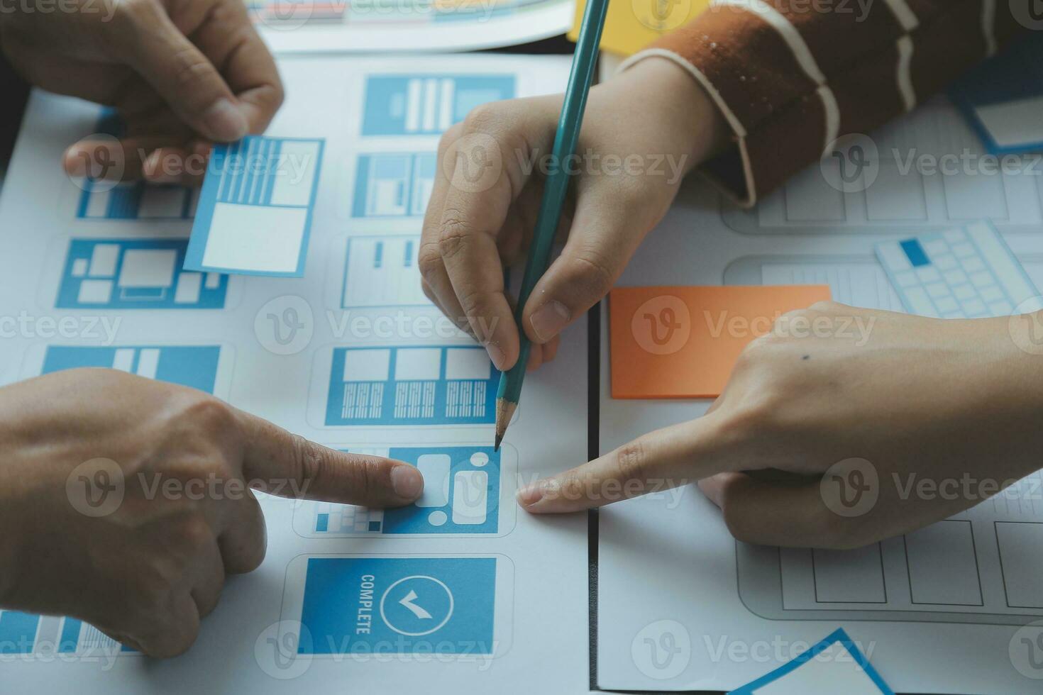 UX UI and Programming development technology. photo