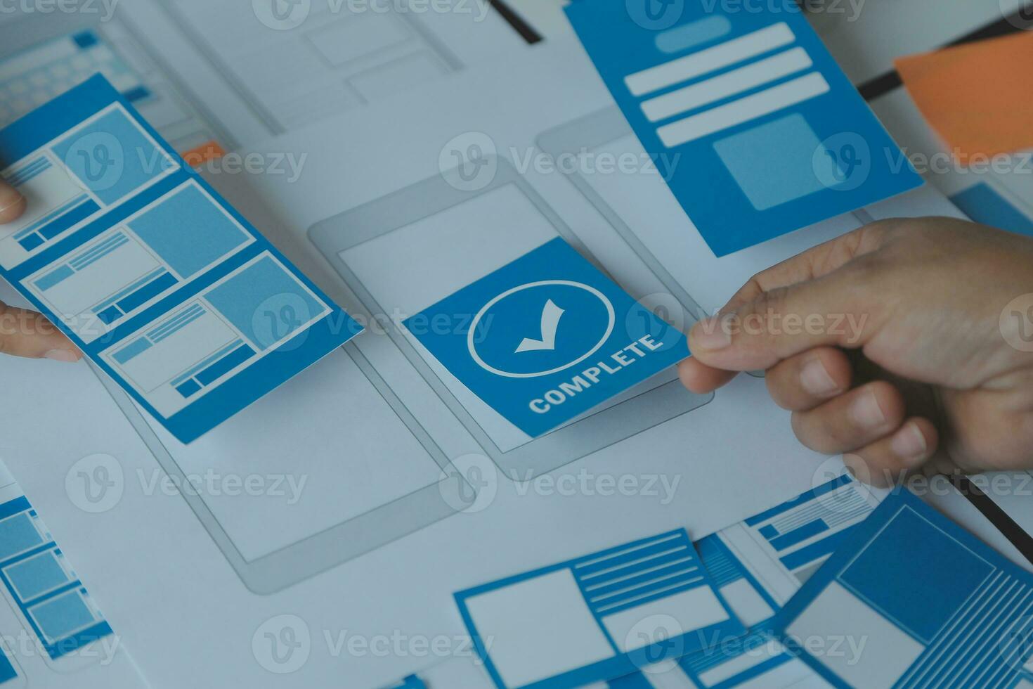 UX UI and Programming development technology. photo