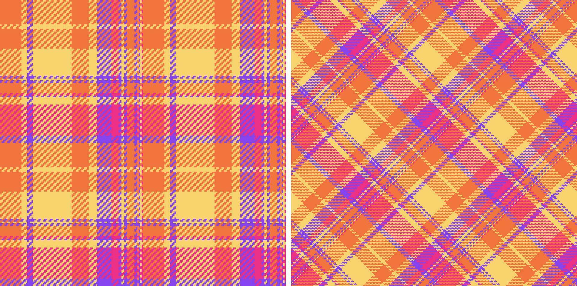 Tartan background texture of fabric textile seamless with a plaid vector pattern check.