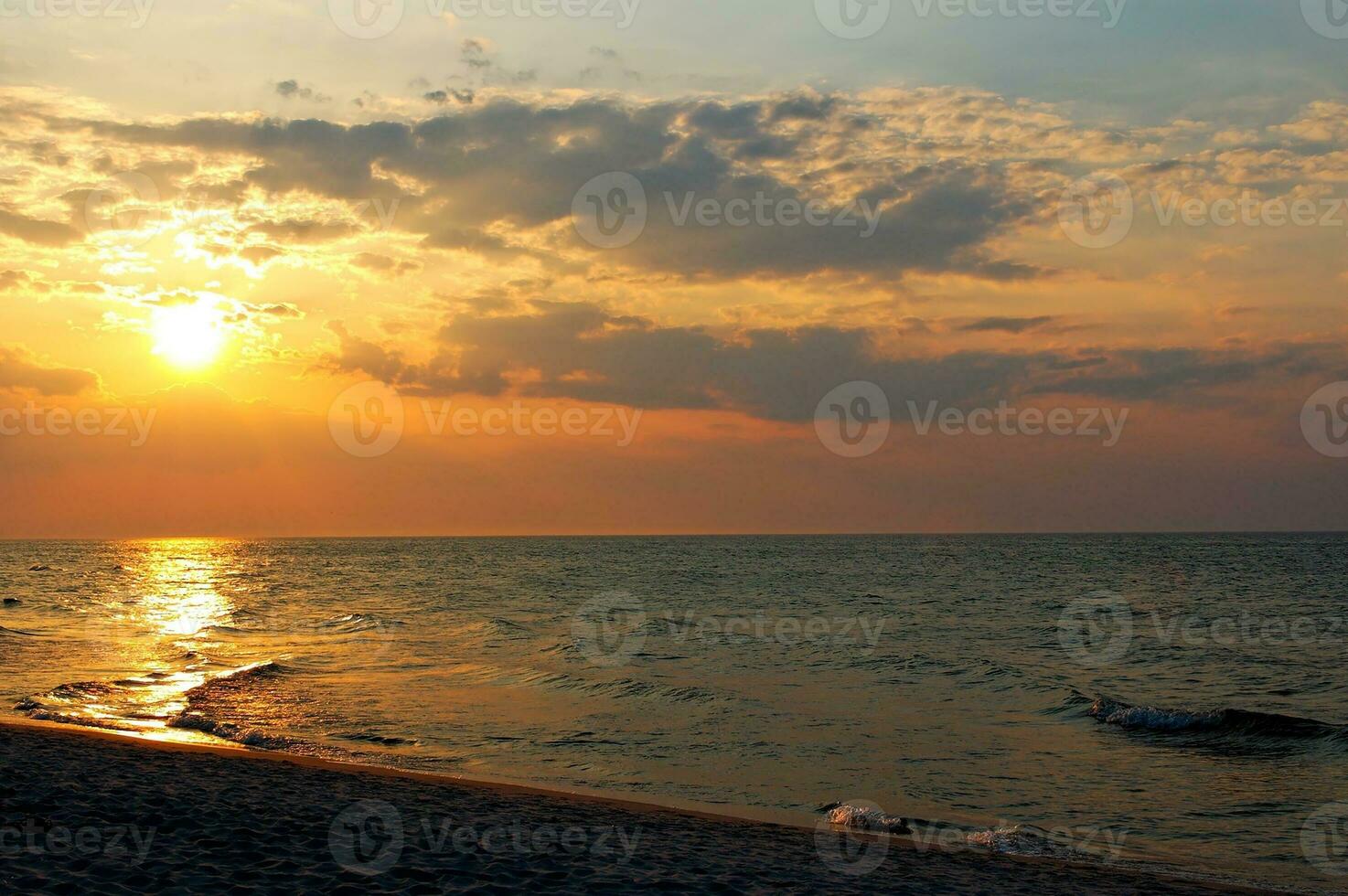 sunset baltic sea photo