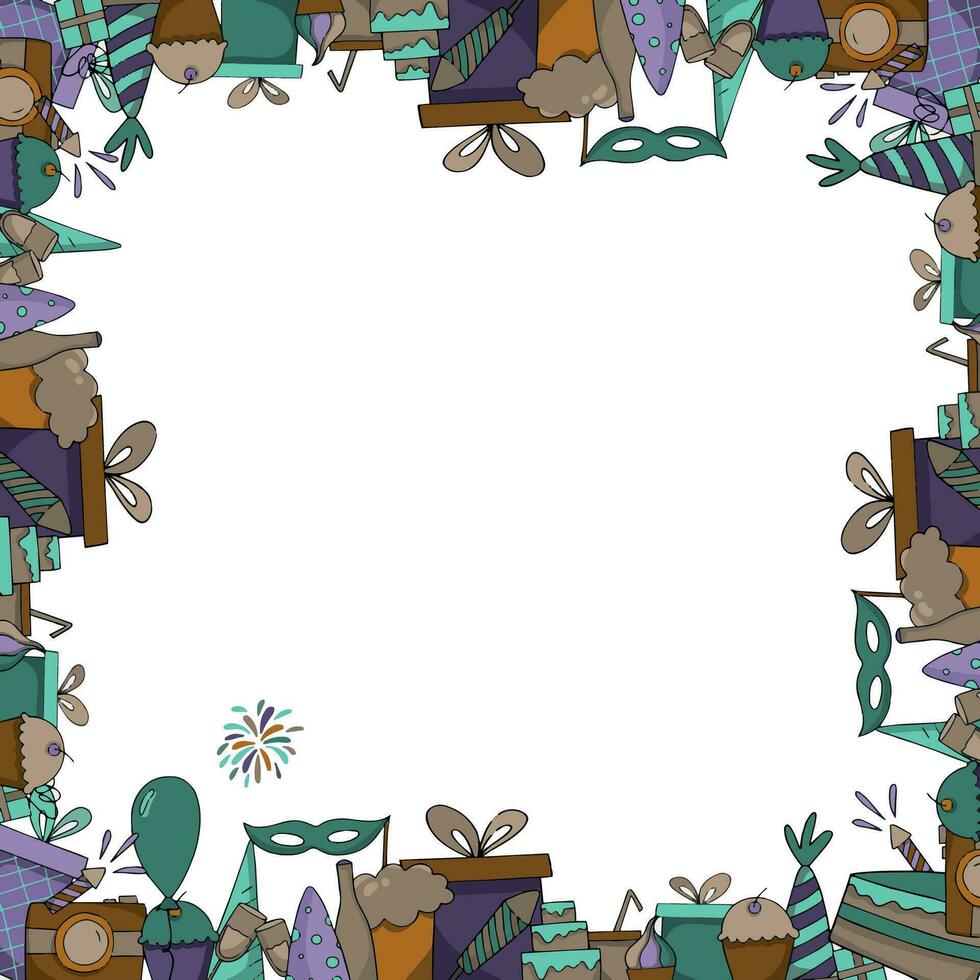 celebration elements frame vector