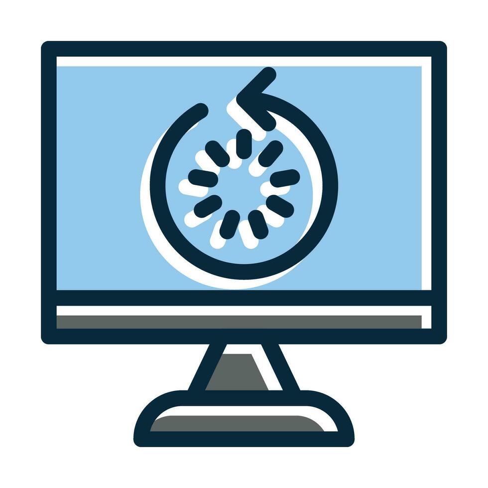 Restart Vector Thick Line Filled Dark Colors