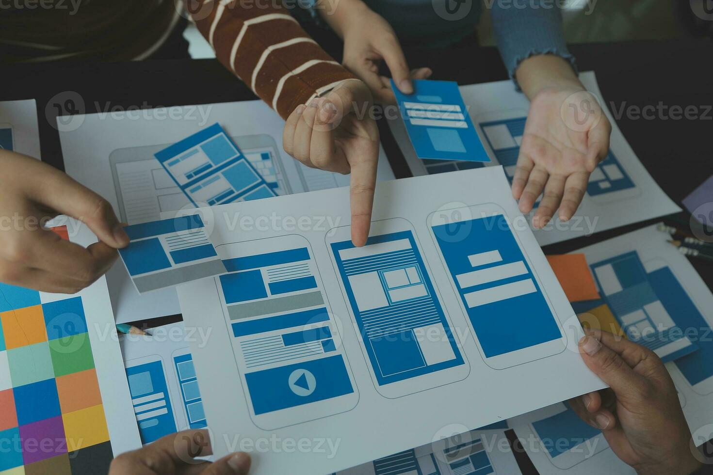 UX UI and Programming development technology. photo