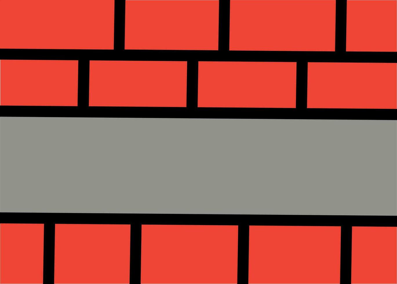 illustration of a red brick wall and gray background vector