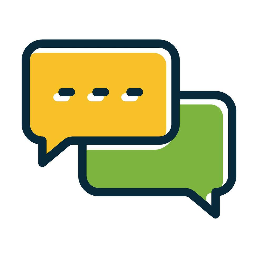 Chat Vector Thick Line Filled Dark Colors