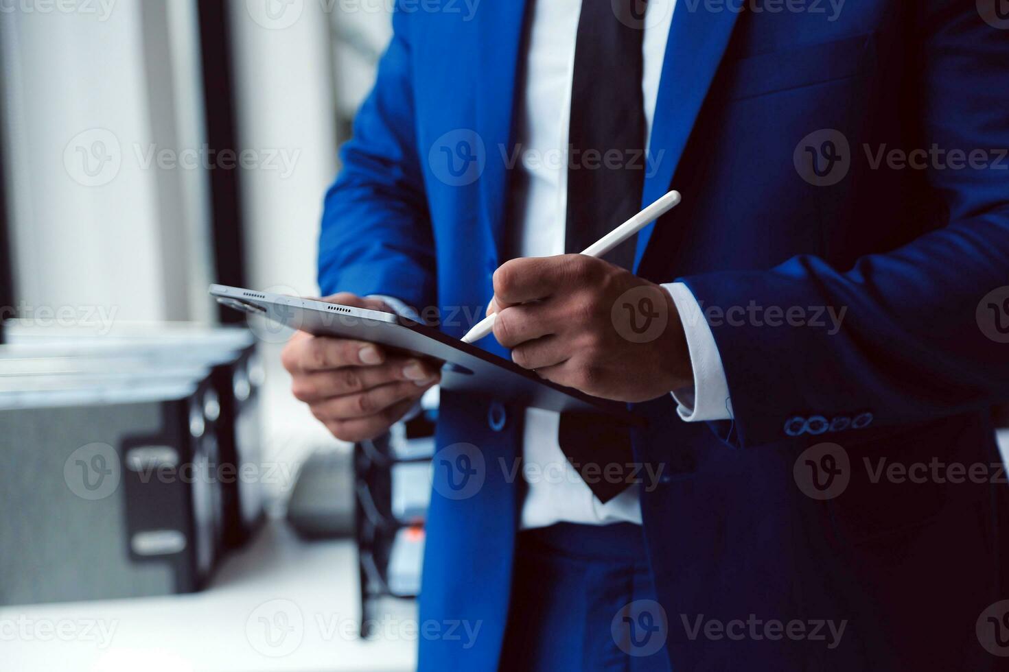 Team of business people working together in the meeting room office, teamwork background charts and graphs banner, double exposure successful teamwork,business planning concept. photo